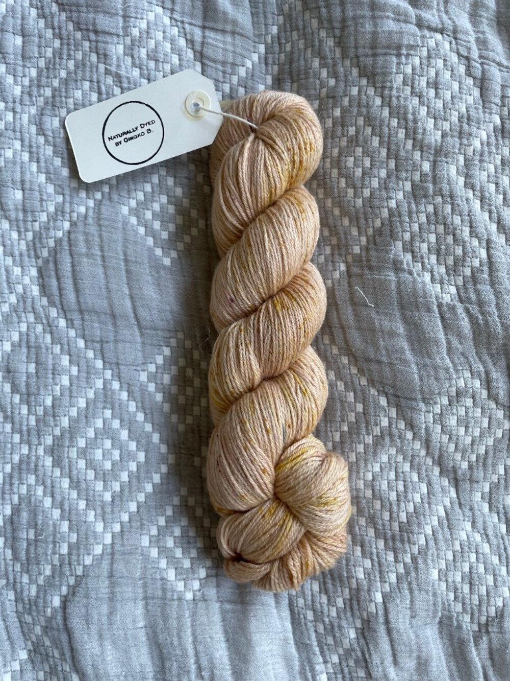 Gingko B. Merino Wool Bamboo Fingering Weight Botanically Dyed Yarn